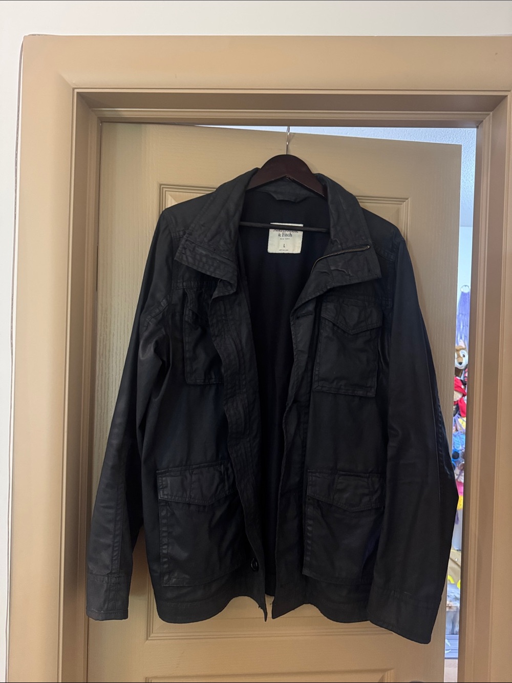 Abercrombie & Fitch Black Military Field Jacket